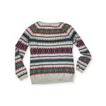Old Navy  women's medium faire isle knit sweater casual white colorful holiday Photo 1