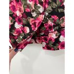 Banana Republic Pencil Skirt Sz 4 Satin Floral Pockets Belted Paperbag Girl Boss Photo 5