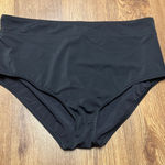 Lands' End  Solid Black Bikini Bottom Mid Rise Plus Size 1X Brief Banded Waist Photo 0