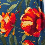LuLaRoe Dress Floral Bright Colorful Size Small Sheath Stretch Midi Blue Orange Photo 6