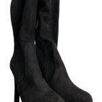 Black High Heeled Tall Boots‎ Black Size 7 Photo 0