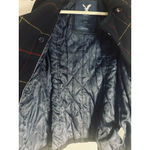 American Eagle  Outfitters Plaid Wool Blend Belted Peacoat Women’s M Vintage Y2K Photo 2