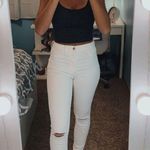 American Eagle  White High Waisted Jeans Photo 0