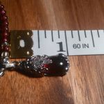 Simulated Ruby and Genuine Mozambique Garnet Silvertone Dragon Pendant Necklace Photo 7