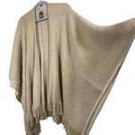 Vince Camuto  Womens Beige Tasseled Poncho One‎ Size Photo 2
