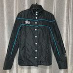 DC Women’s Black Nylon Blue Trim Button Up Jacket Photo 11