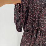 BB Dakota BB‎ Dakota Printed Lightweight Button Tie Front Waist Cutout Batwing Romper Photo 2