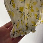 Dylan  White Yellow Lemon Print Long Sleeve Blouse Small Photo 6