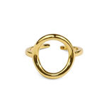 Boutique NEW Women's Solid Circle Ring Adjustable Gold Plated S925 Photo 8