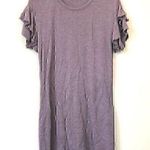 Loft ANN TAYLOR Outlet Lilac Purple Short Ruffle Sleeve T-Shirt / Shift Dress XS Photo 0