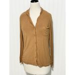 SKIMS  Soft Lounge Pajama Shirt‎ Button Down Long Sleeve Top Sienna Small Photo 9