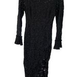 Alexis  Fala Lace Long-Sleeve Front-Slit Cocktail Dress Photo 0