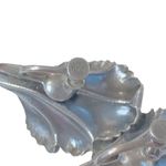 Sterling Silver Antique Artisan  Screw Back Orchid Flower Bold Statement Earrings Photo 4