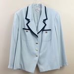 Jacqueline Ferrar Vintage 4 Button Power Blue Blazer Photo 0