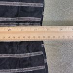 J. Jill Black & Gray Stripe Wide Crop Paper Bag Waist Pants (1063) Size L Photo 10