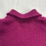 Vintage Outlander Studio Lambswool Angora Cable Knit Polo Sweater Dress Pink M Purple Size M Photo 8