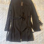 Derek Lam  Black Blazer‎ with Ribbon Accents Photo 2