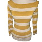 H&M Women’s Long Sleeve Tunic/Sweater Size Medium Mustard With White Stripes Photo 1