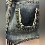EXPRESS Distressed Denim Shorts with Boho Belt 0 Photo 5