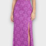 MORGAN AND CO. Women's Juniors Long Lace Corset Prom Dress Magenta Size 3 Purple Photo 0