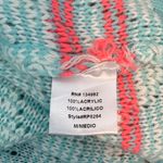 Rolypoly Aqua and Coral Aztec Patterned Open Front Knit Cardigan Women's M Blue Size M Photo 2