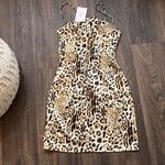 ANINE BING Valentine Stretch Silk Mini Dress in Cheetah Print Photo 3