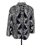 Chico's  Women's Open Front Blazer Jacket Overlay Design Mock Neck Black‎ Size 1 Photo 2
