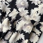 August Silk dress Med black white floral sleeveless silk long Photo 11