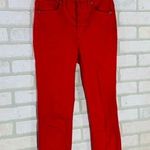 Madewell 10” High Rise Garment Dyed Skinny Jeans in Bright Ember Size 26 Photo 3
