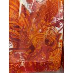 Unity World Wear Women Size XL Orange Pink Abstract Short Sleeve Mixed Print Top Photo 1