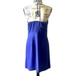 Banana Republic Halter Purple Pleated Front Sleeveless Fit & Flare Dress Size 8 Photo 5