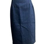 Vintage 90s Steel Jeans Midi Classic Blue Denim Skirt Size 7 Photo 0