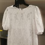 💕Samsøe Samsøe💕 Juni Eyelet Lace Shift Dress ~ Bright White Medium Photo 11