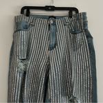 Fashion to figure Patrick Starr Turn Up High Rise Rhinestone Jeans Sze 14 Photo 4