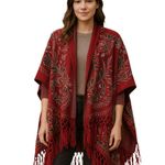 Coco + Carmen  fringe Aztec cape layered wrap Photo 1