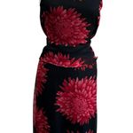 Vintage 90s Party Stretchy Mesh Floral Red Black Grunge 2 Piece Skirt Set Sz L Size L Photo 1