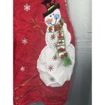 Crystal Kobe Sweater Vest Womens 1X Red Christmas Snowman Tree Holiday Ugly Photo 1