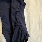 Ralph Lauren Lauren Ralph Lauren Fauxkini Swimsuit Size 12 Navy Blue Ruched Flattering Beach Photo 3