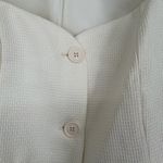 Lulus  Hulda Ivory Textured Button-Front Long Sleeve Blazer size Medium NWT Photo 4