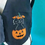 Happy Halloween black 100% washable silk vintage vest in size medium Photo 2