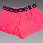 Under Armour  neon pink, breast cancer awareness, athletic shorts-MED Photo 0