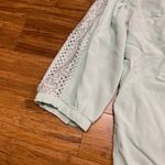 Torrid Blouse Womens Size 1X Green Top Lace Sleeve Plus V Neck Casual Comfy Photo 1