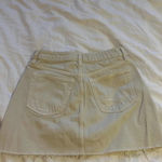We The Free  Free People Women's Cream Distressed Denim Mini Skirt Size 25 NWOT Photo 1