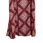 As You Wish As U Wish Burgundy Boho Floral Tunic Dress Lace Keyhole Back Lined Medium Flowy Photo 2