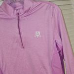 Peter Millar  Womens Pink Suncomfort‎ Long Sleeve 1/4 Zip Golf Pullover Medium Photo 2