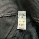 Aerie  Offline Thumbs Up Heavyweight Ribbed Knit Wide Leg Pants Black XS Short Photo 7