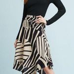 Anthropologie Maeve Ava Zebra Heart Cream & Blue Midi Skirt 0 Photo 0