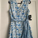 Maison Tara Sleeveless Mixed Bluebell Print Wrap Maxi Dress New Multiple Size 14 Photo 3