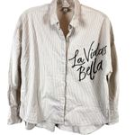 A New Day  Size S  Striped Button-Up Shirt La Vida Bella Graphic Photo 0