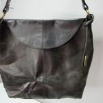 Born Black Leather Shoulder Bag Flip Opening Boho Classic Goth Minimalist Photo 0